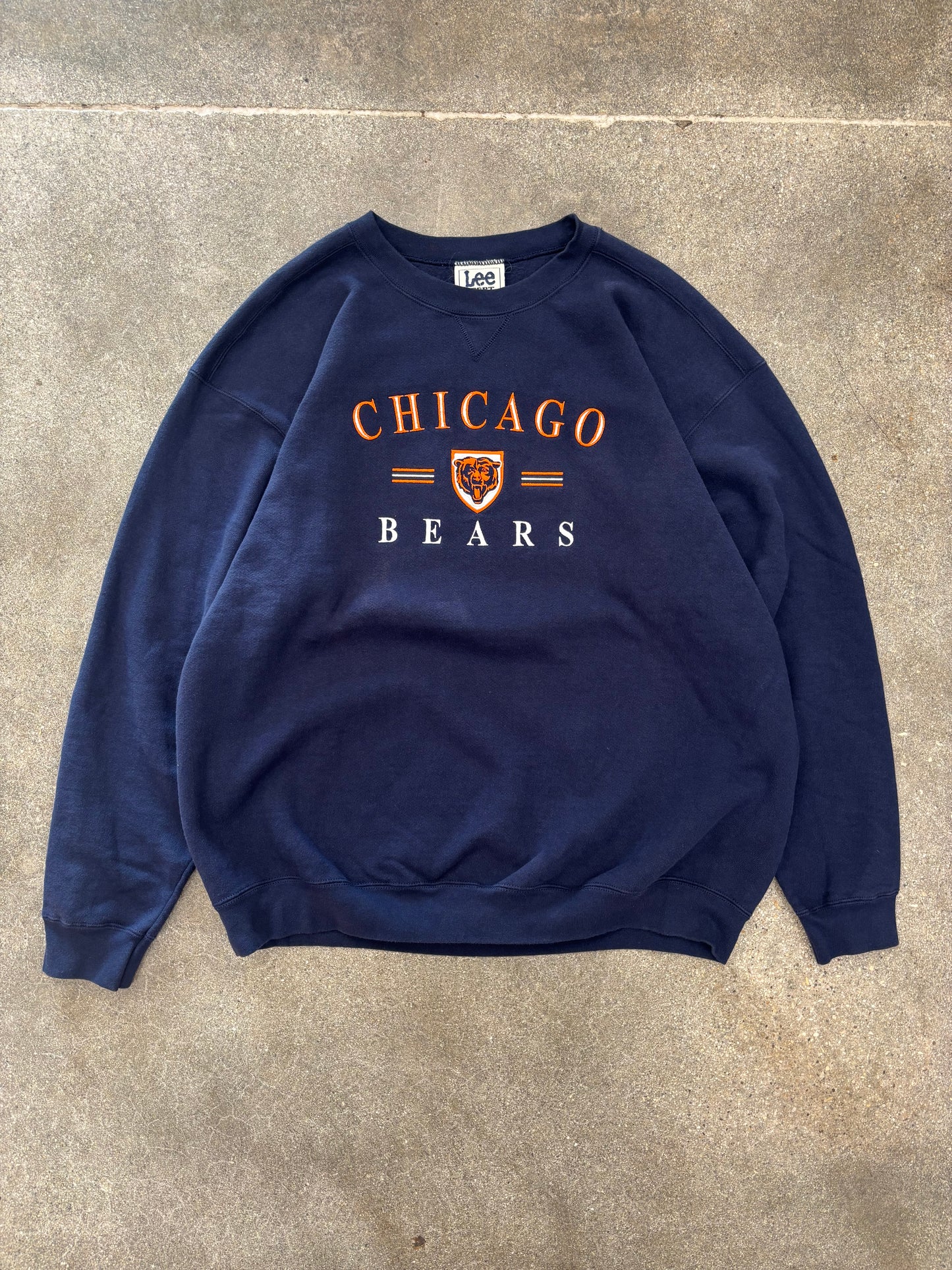 (XXL) Vintage 90s Lee Chicago Bears Navy Crewneck
