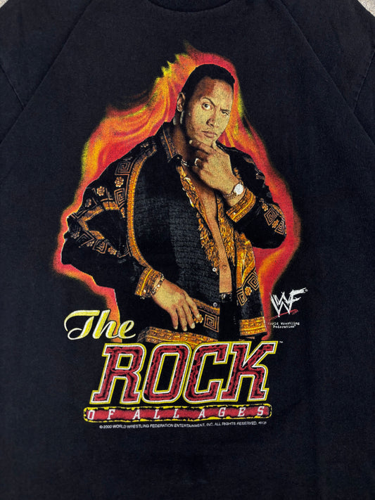 (L) Vintage 2000 WWF The Rock of All Ages T-Shirt