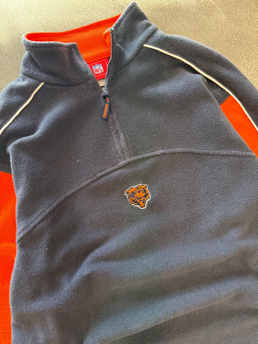 (L) Vintage Chicago Bears Quarter Zip Fleece