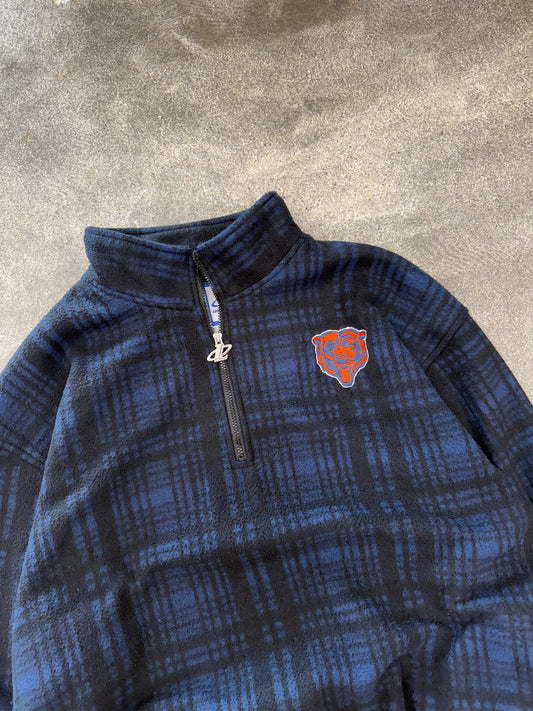 (XL) Vintage Logo Athletic Chicago Bears Quarter Zip Fleece