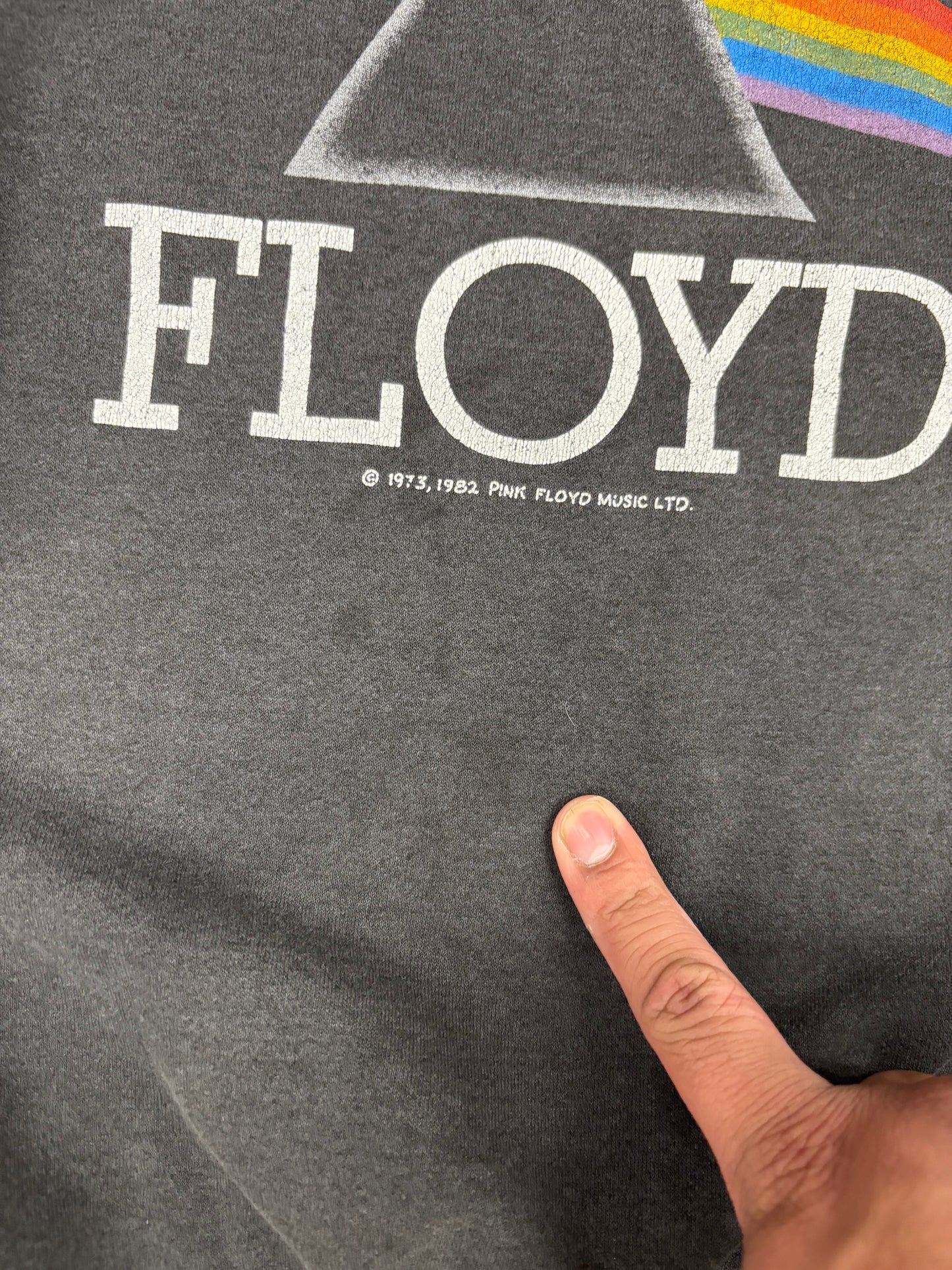 (S/M) Vintage 80s Pink Floyd “Dark Side of the Moon” Album Promo Band Crewneck Sweatshirt