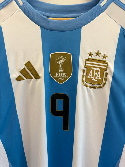 (S) 2022 Argentina Julian Alvarez Jersey - World Cup Champs