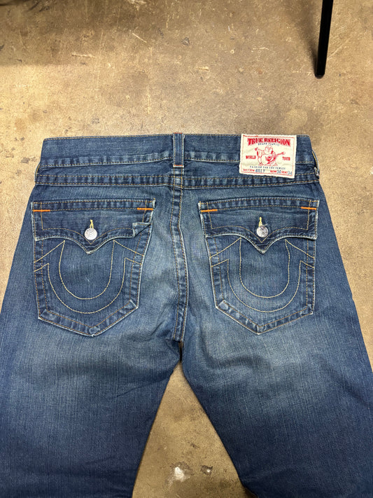 (36x34) Vintage Y2K True Religion Ricky Baggy Jeans