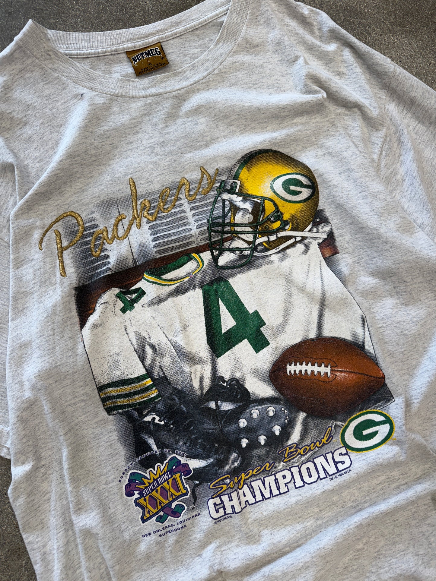 (XL) Vintage Packers Super Bowl Champions Nutmeg Tee