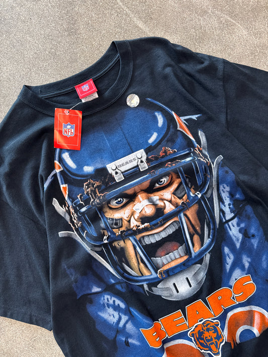 (XL) Vintage NFL Chicago Bears Big Face Helmet Tee
