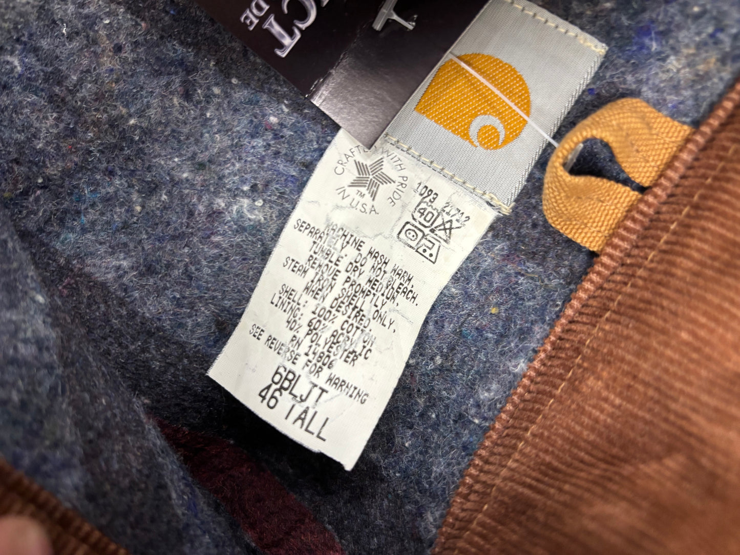 (XL) Vintage 90s Tan Carhartt Detroit Jacket Blanket Lined