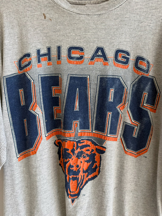 (L) Vintage Chicago Bears Stripe Tee