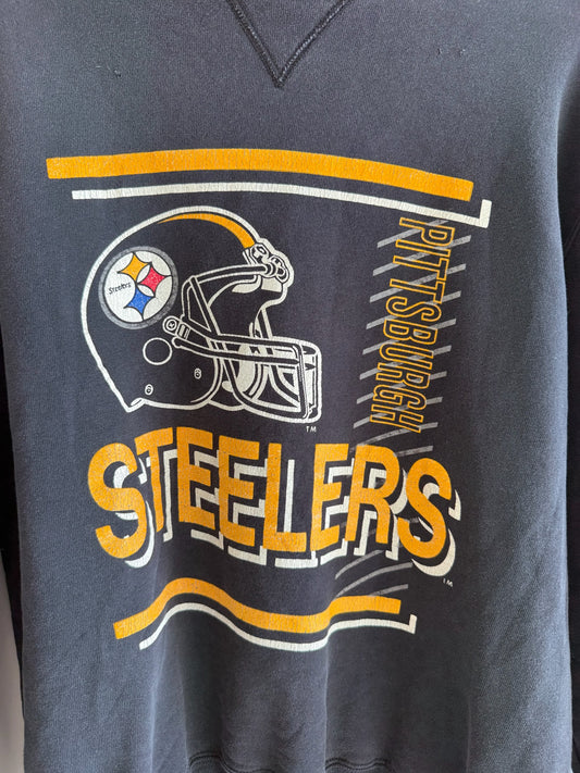 (L) Pittsburgh Steelers Helmet Champion Crewneck