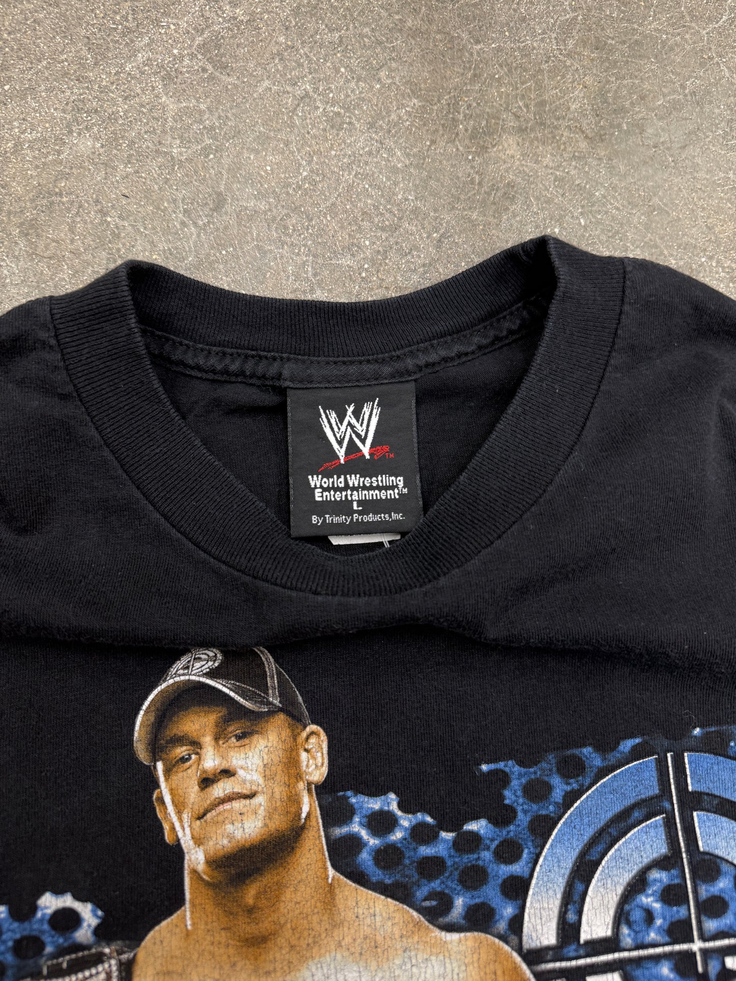 (L) Vintage WWE John Cena Chain Gang Tee Shirt