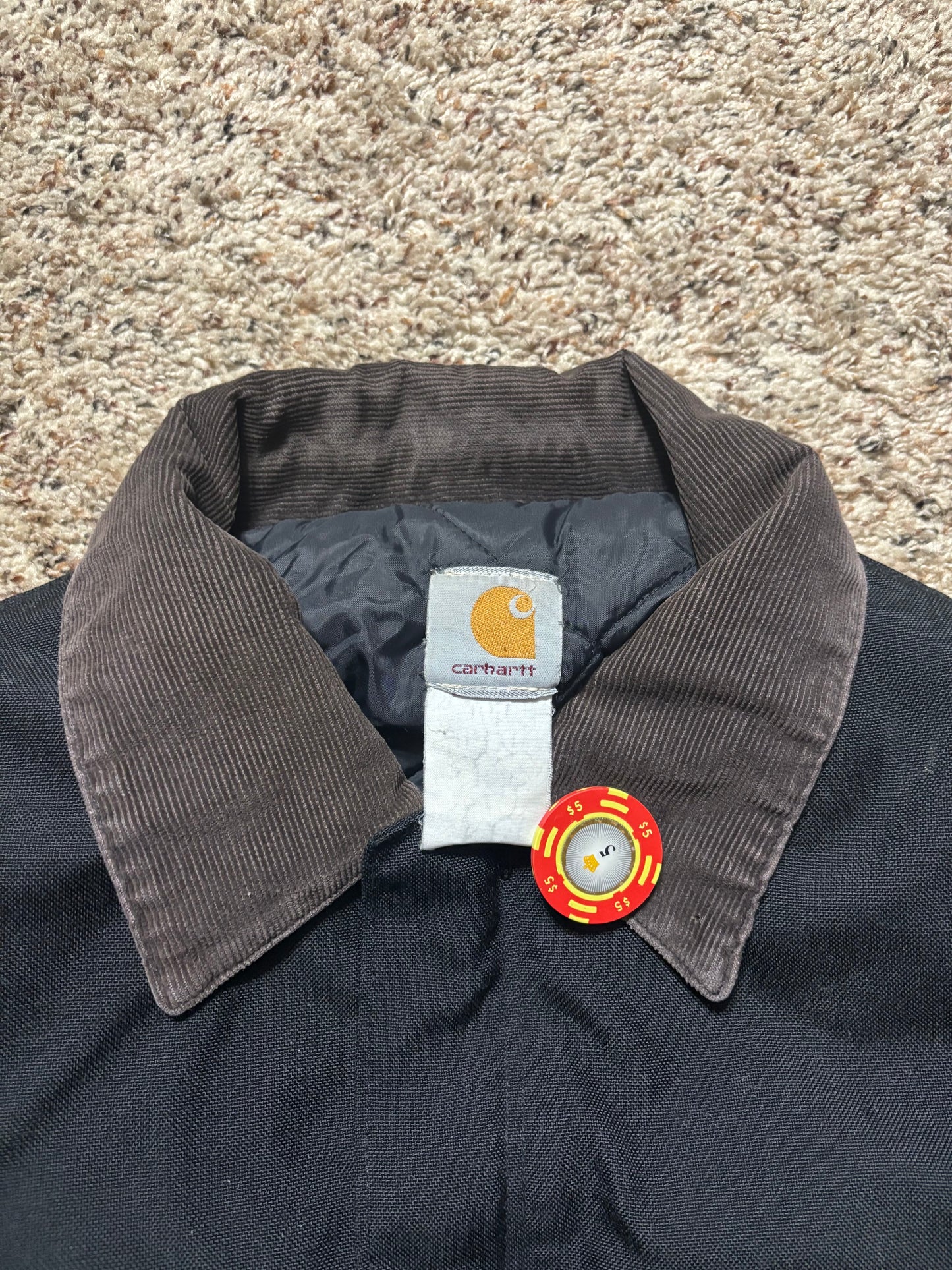 (XXL) Vintage Carhartt Duck Canvas Corduroy Collared Jacket