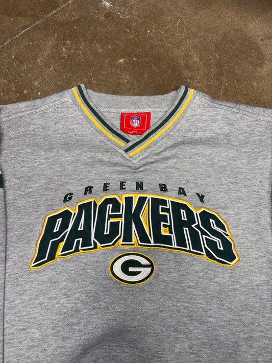 (L) Vintage 00s Green Bay Packers Grey Crewneck