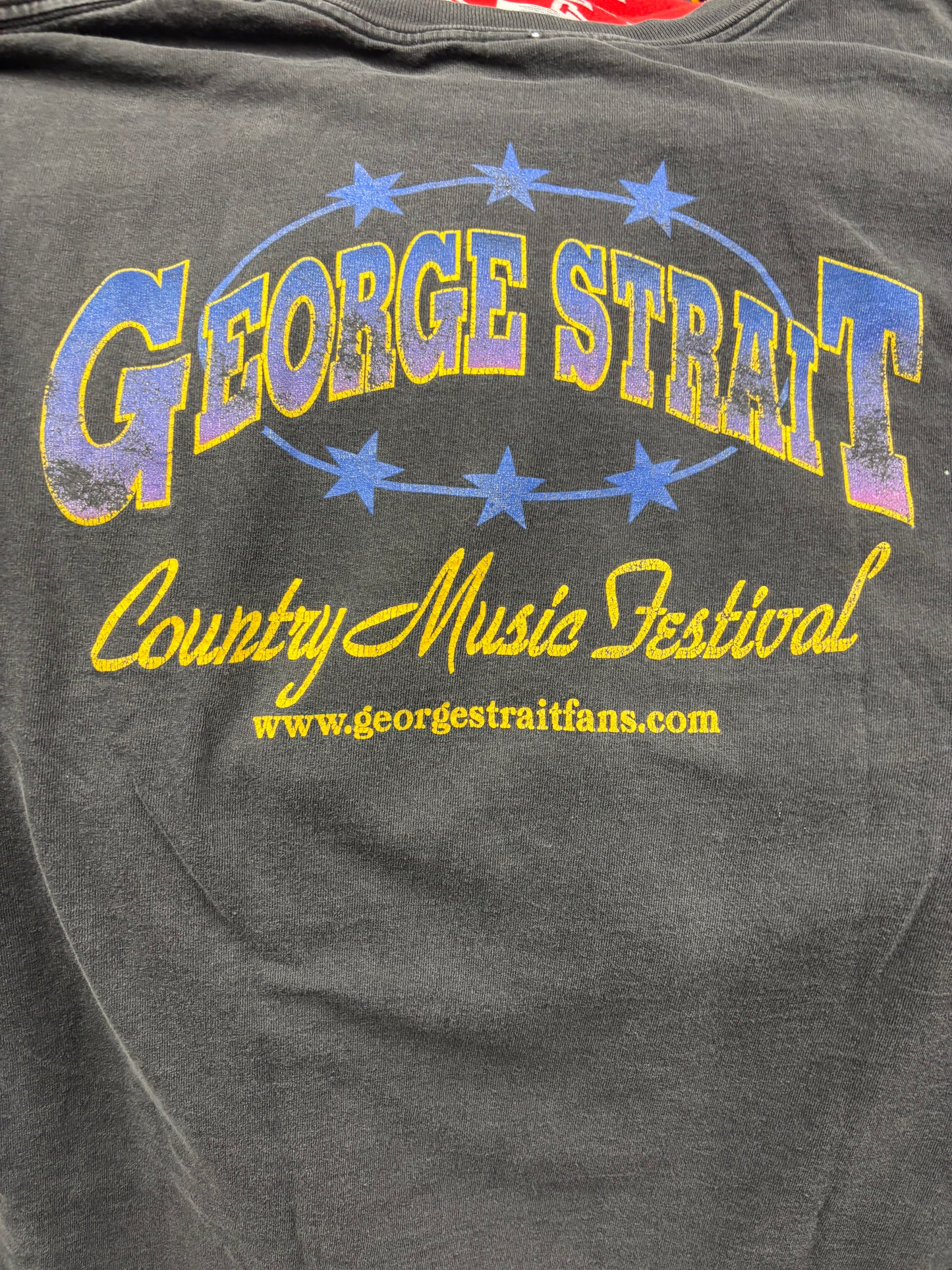 (XL) Vintage 90s George Strait Country Black T-Shirt