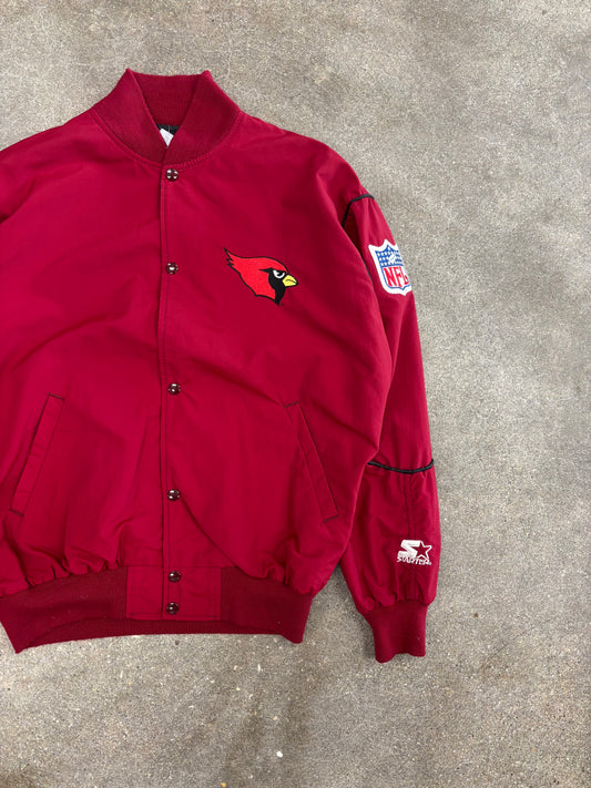 (L) Vintage 90s Starter Arizona Cardinals Button Up Lightweight Jacket