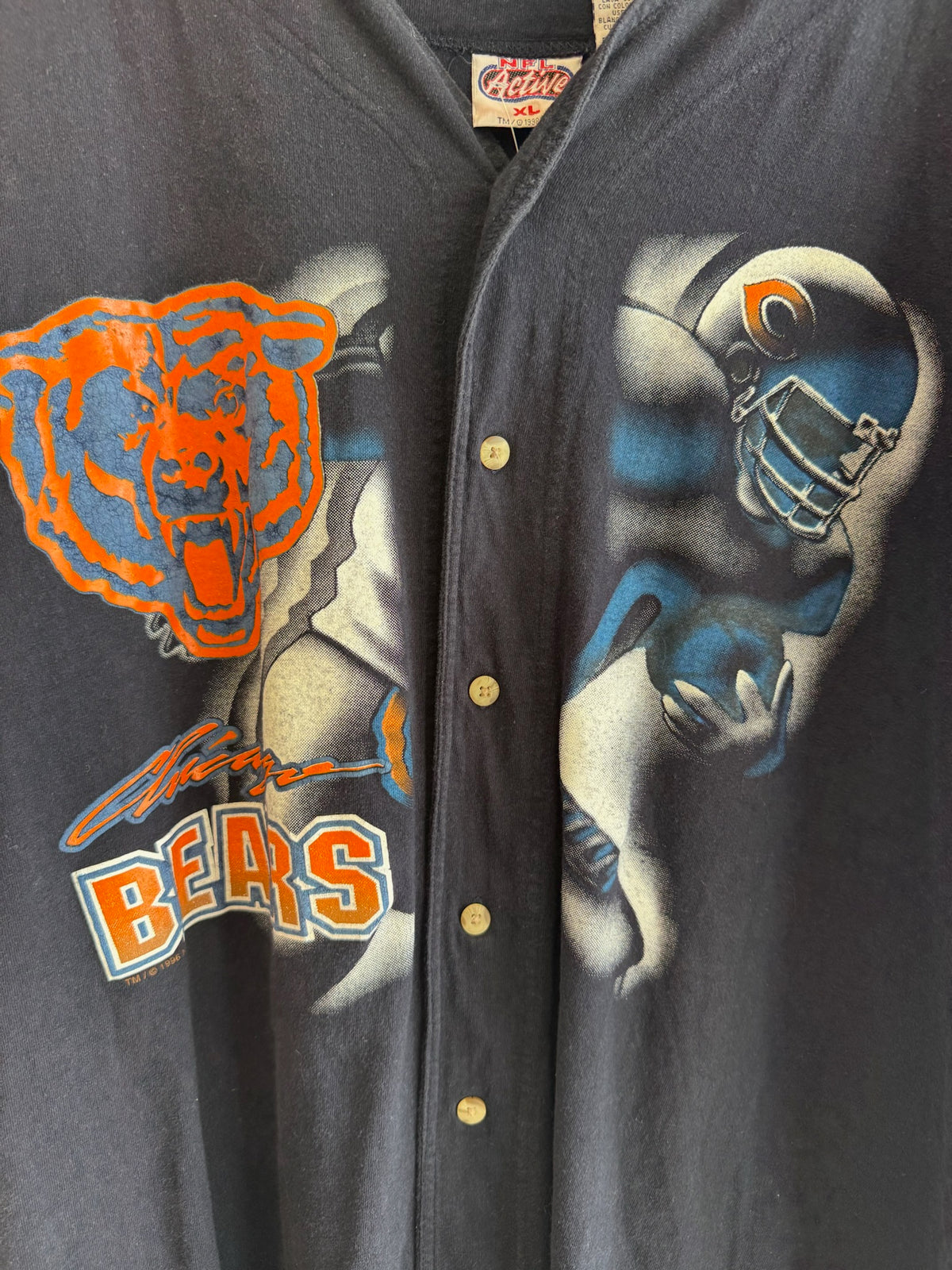 (L) Vintage Chicago Bears Baseball Jersey