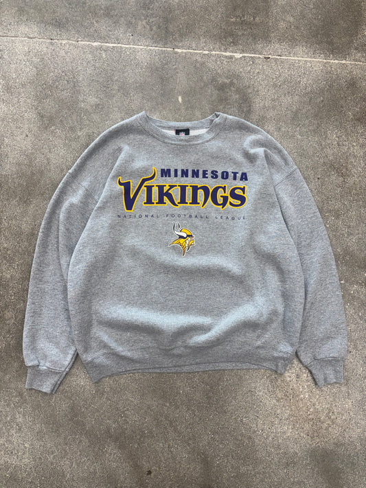 (XL) NFL Minnesota Vikings Spell-out Crewneck