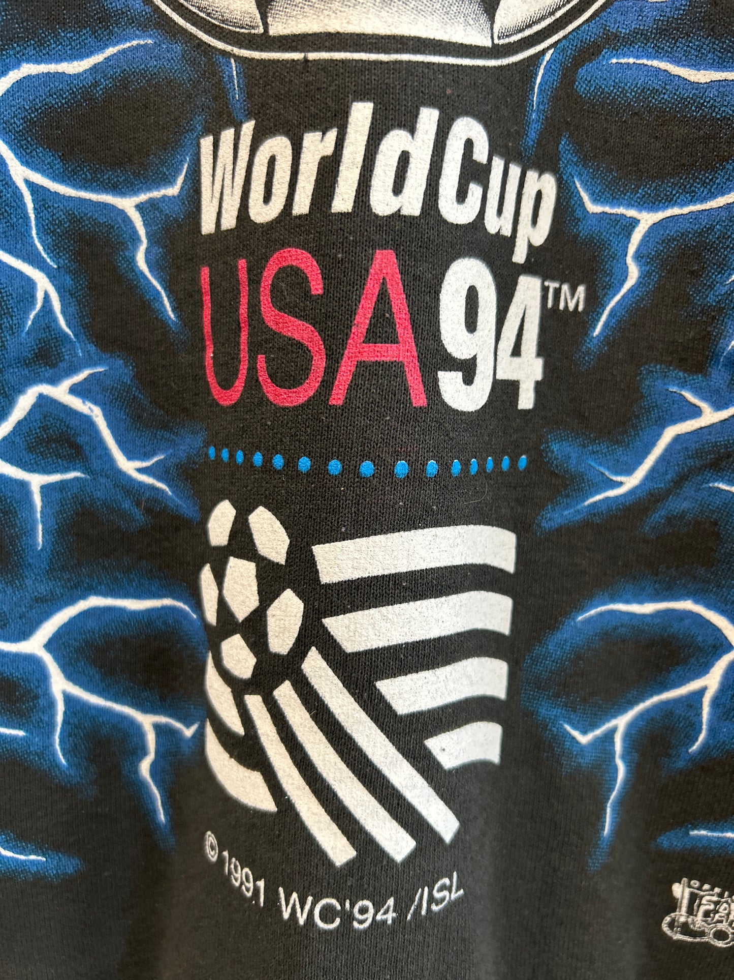 (L) Vintage World Cup 1994 Lightning Crewneck *RARE*