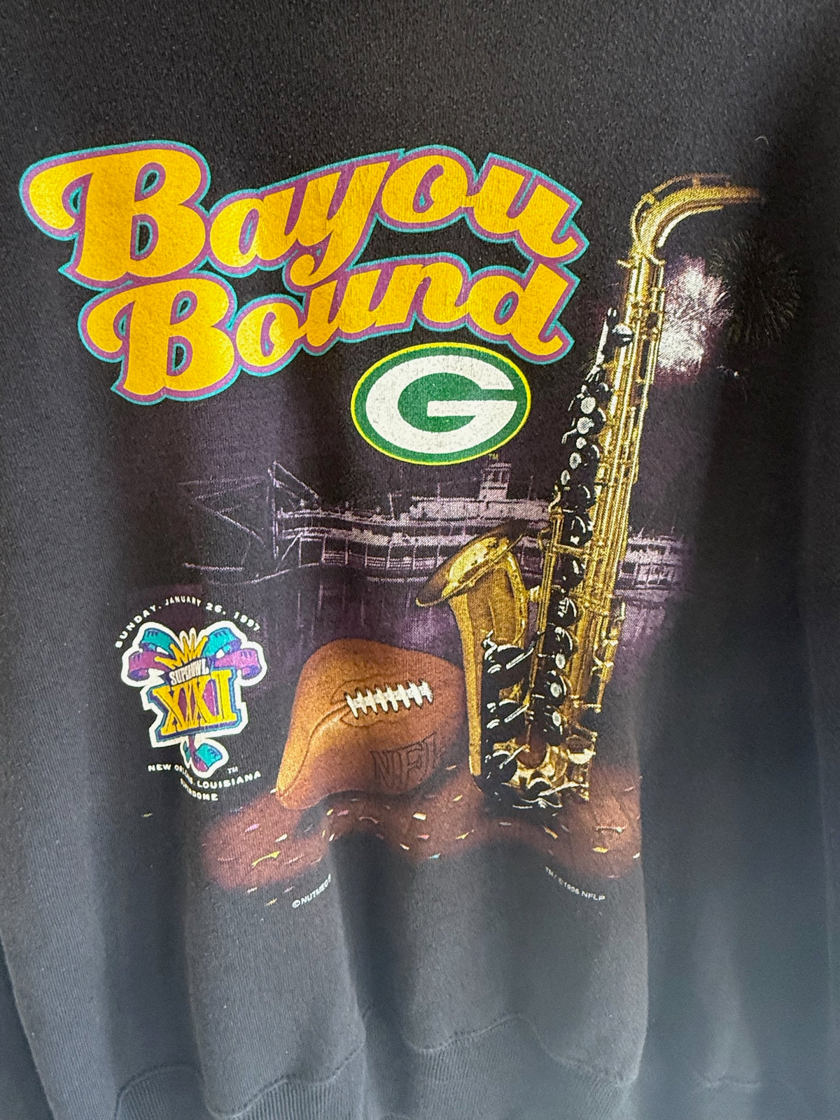 (M) Vintage Green Bay Packers “Bayou Bound” Crewneck