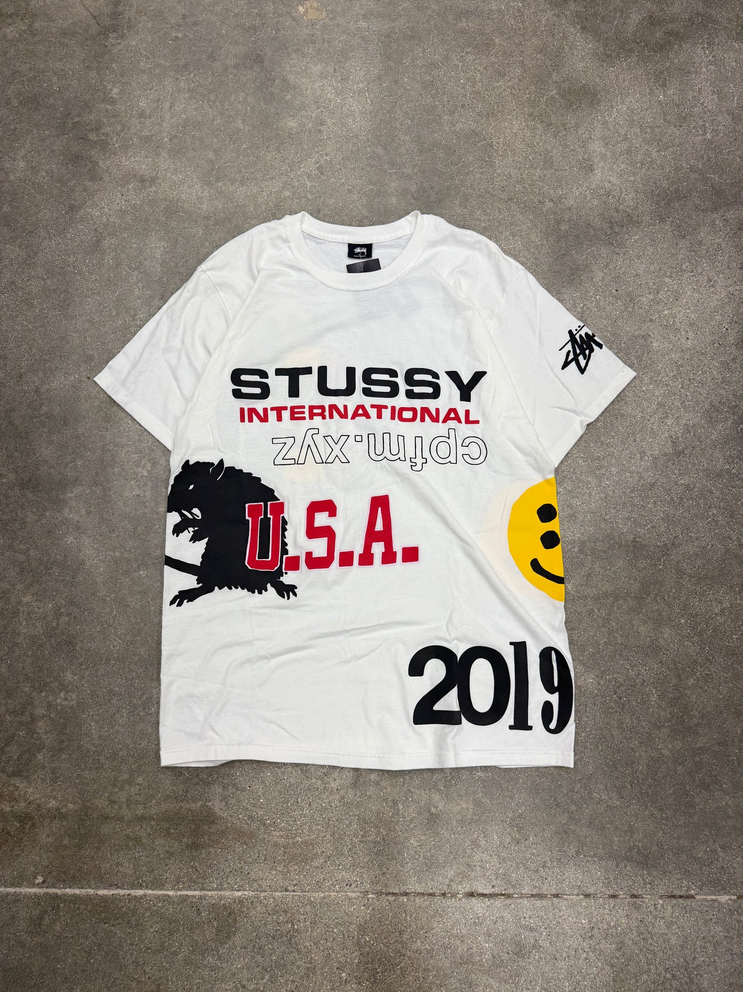 (L/XL) Stussy x CPFM Wrap Around AOP Collab Tee Shirt BNWT