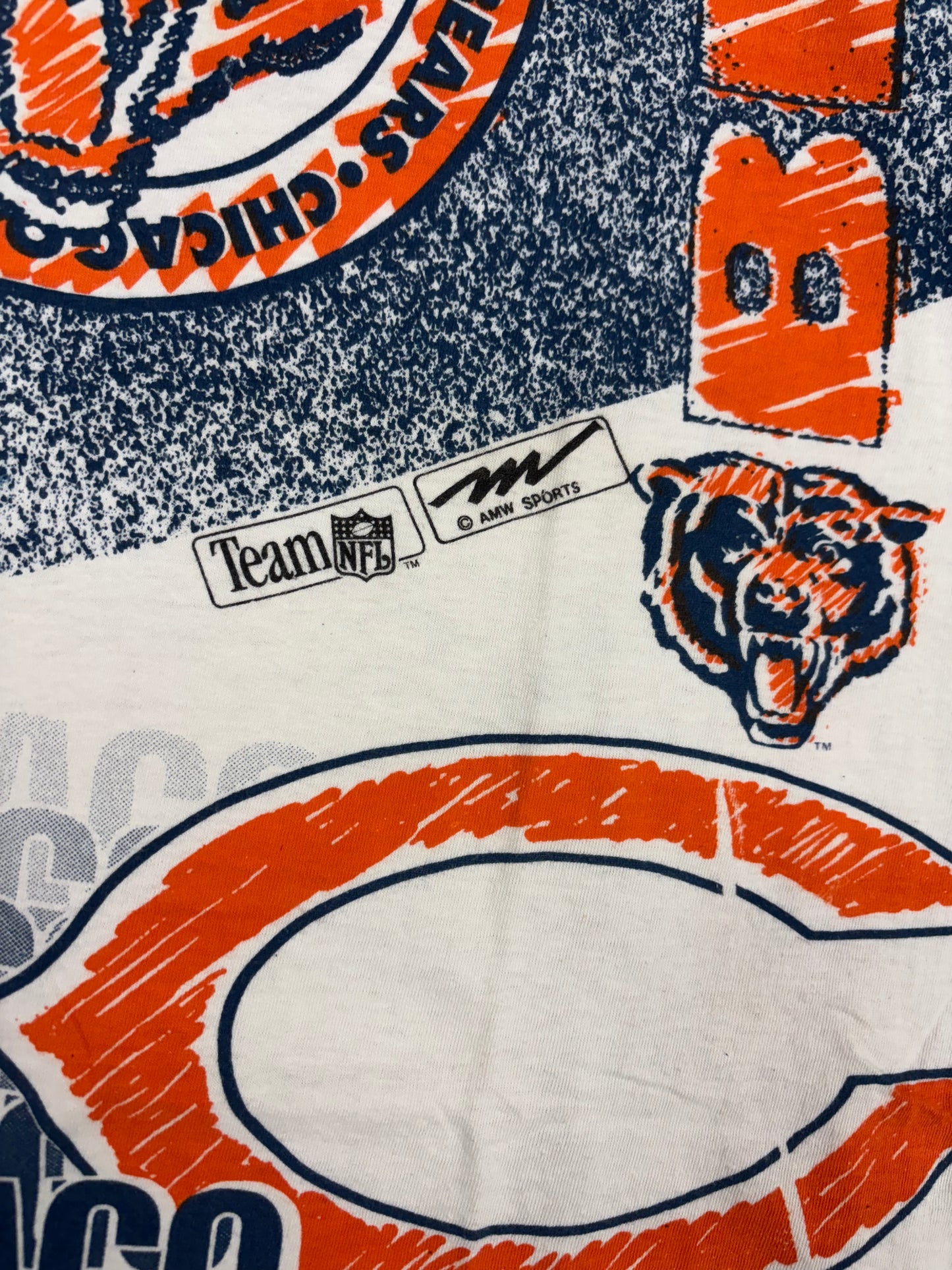 (XL) Vintage Chicago Bears AOP Tee Shirt