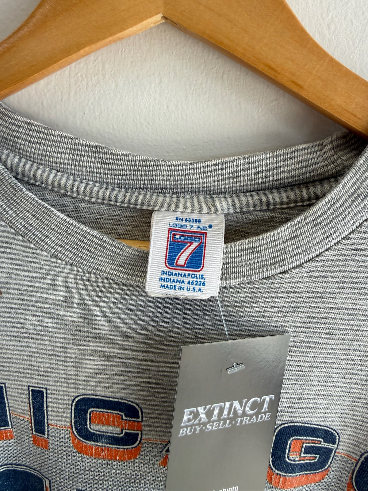 (L) Vintage Chicago Bears Stripe Tee
