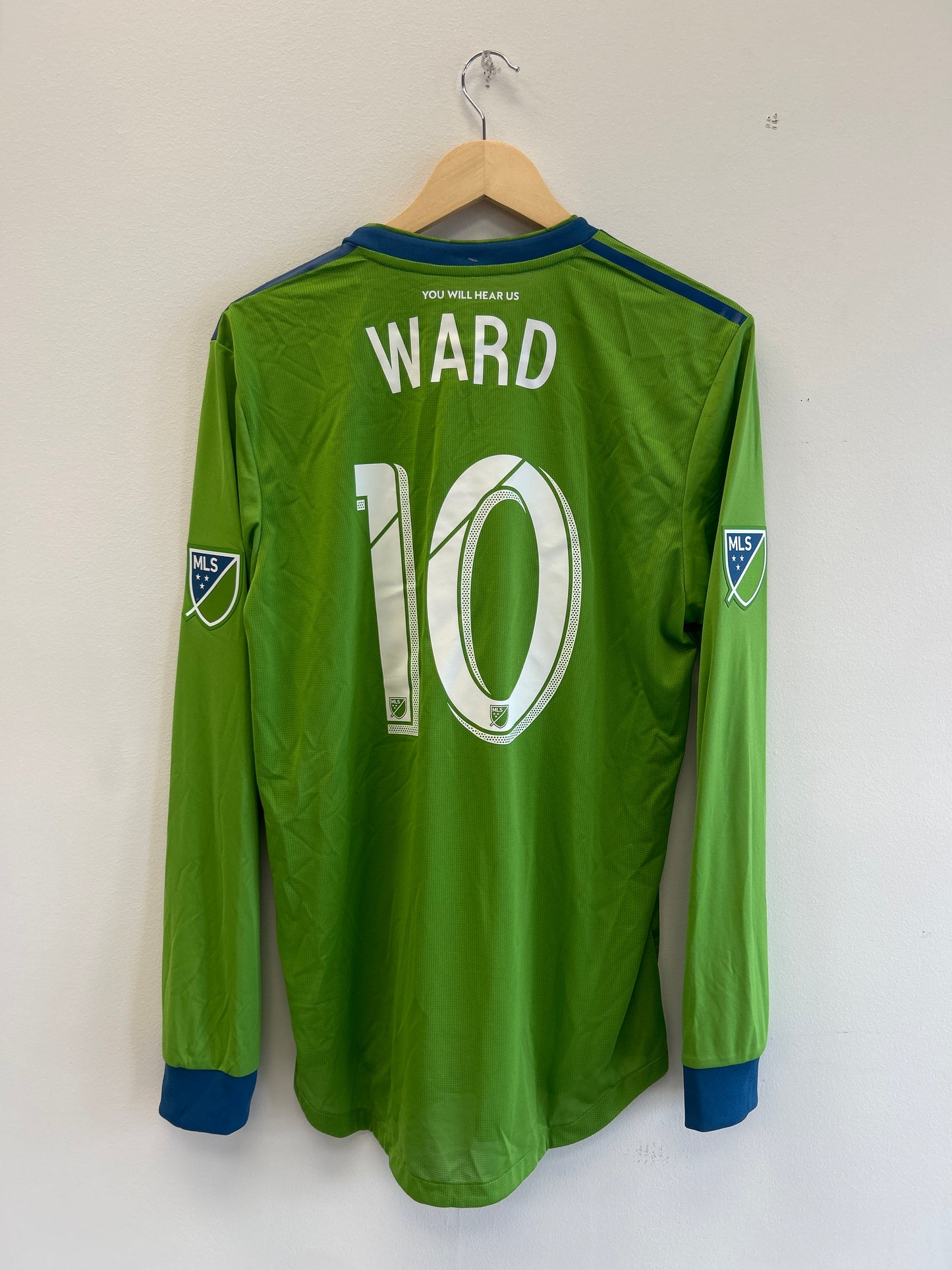 (M) 2018 Seattle Sounders Longsleeve Adidas Ward Jersey