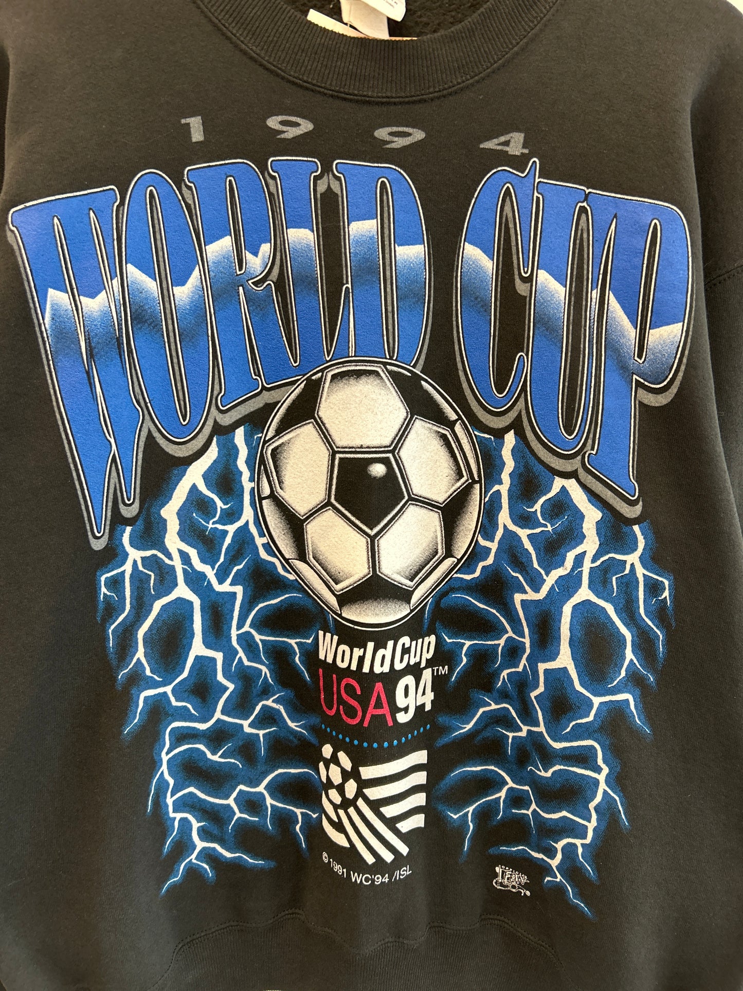 (L) Vintage World Cup 1994 Lightning Crewneck *RARE*