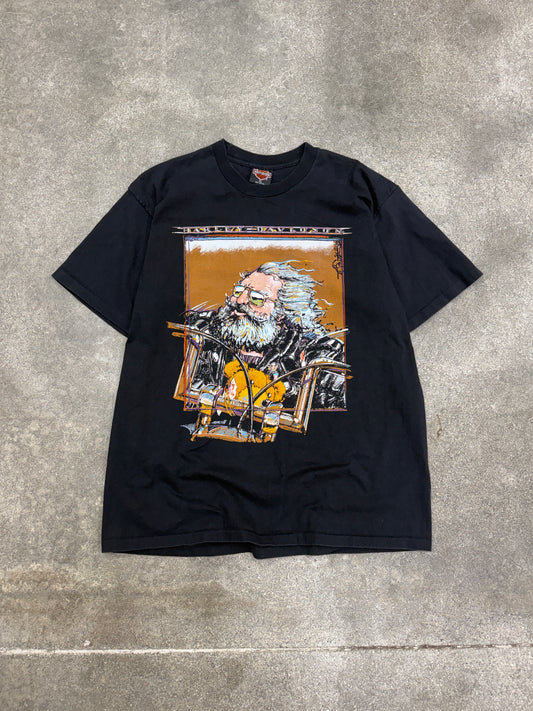 (XL) Vintage 90s Harley Davidson Jerry Garcia Grateful Dead Tee Shirt