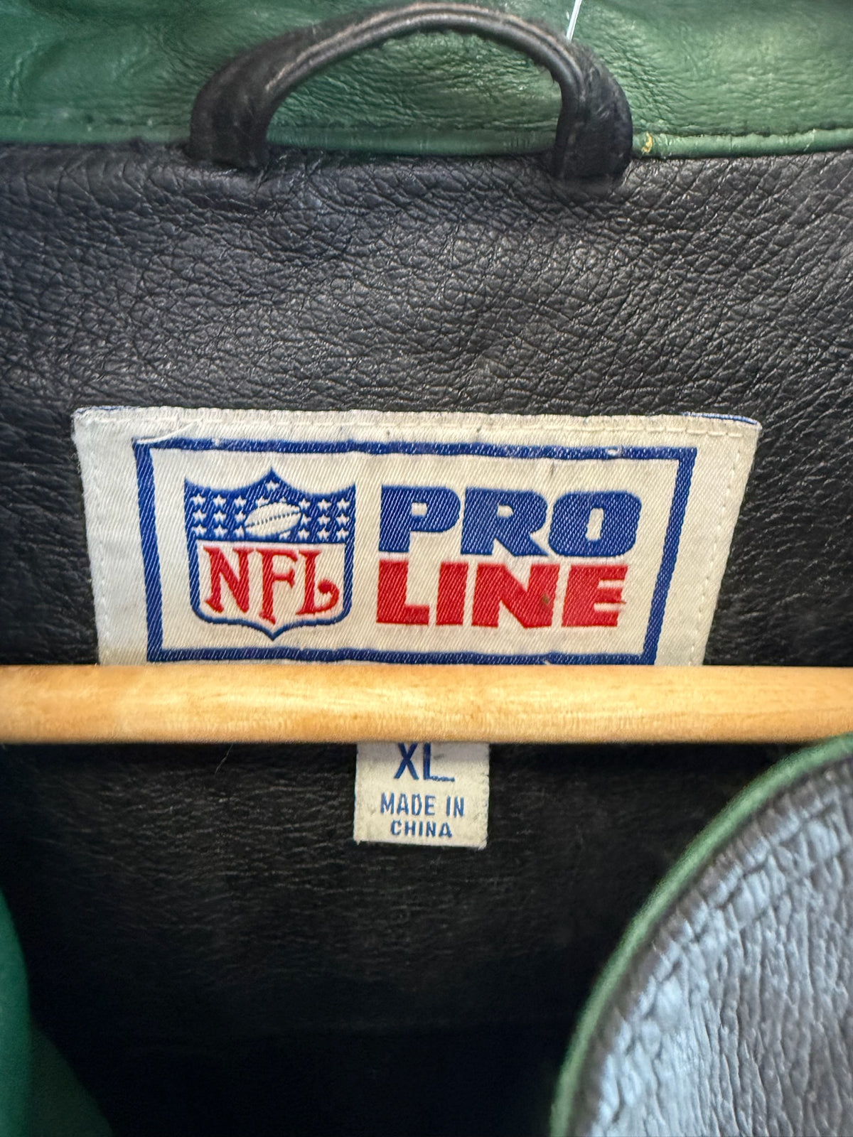 (XL) Green Bay Packers Pro Line Leather Jacket