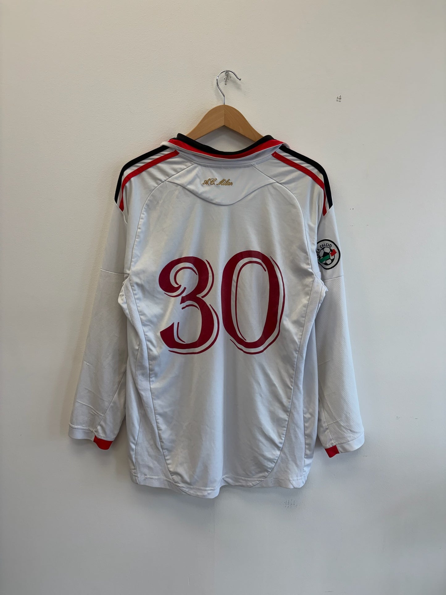(L) 2008/09 AC Milan #30 Adidas Longsleeve Jersey