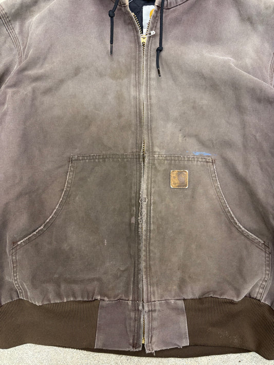 (L) Vintage 00s Faded Brown Carhartt Jacket Quilt Lined