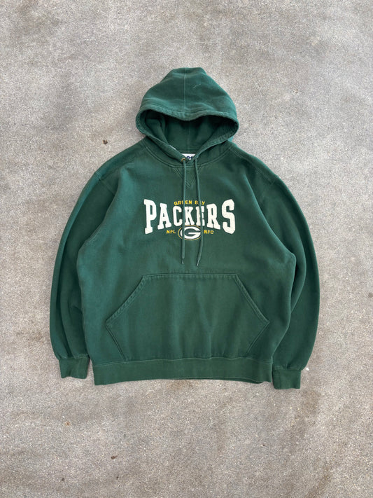 (M) Vintage 90s Lee Sports Green Bay Packers Green Hoodie