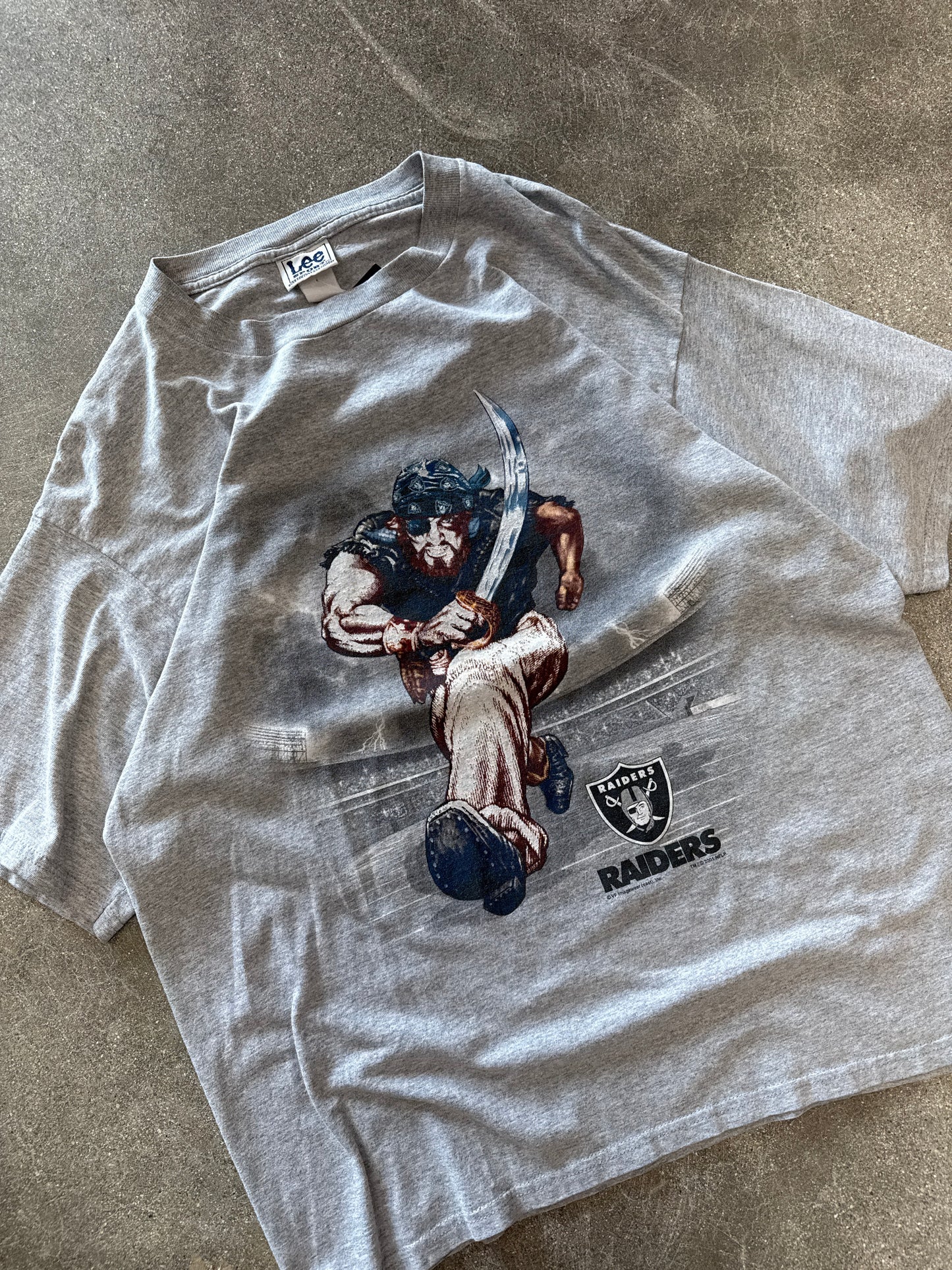 (L) Vintage Lee Sports Raiders Mascot Tee