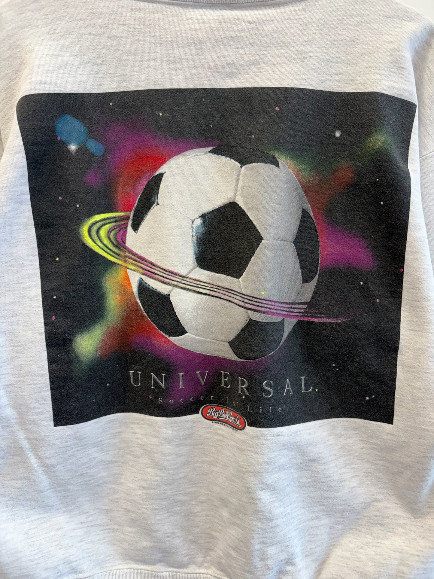 (XL) Vintage Cosmic Soccer is Life Universal Crewneck