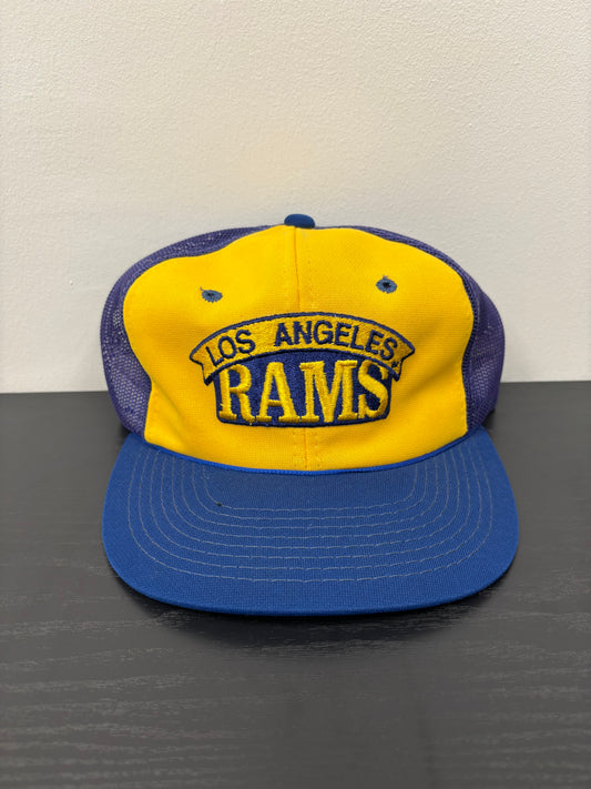 Vintage 80s Los Angeles Rams Trucker Snapback Hat