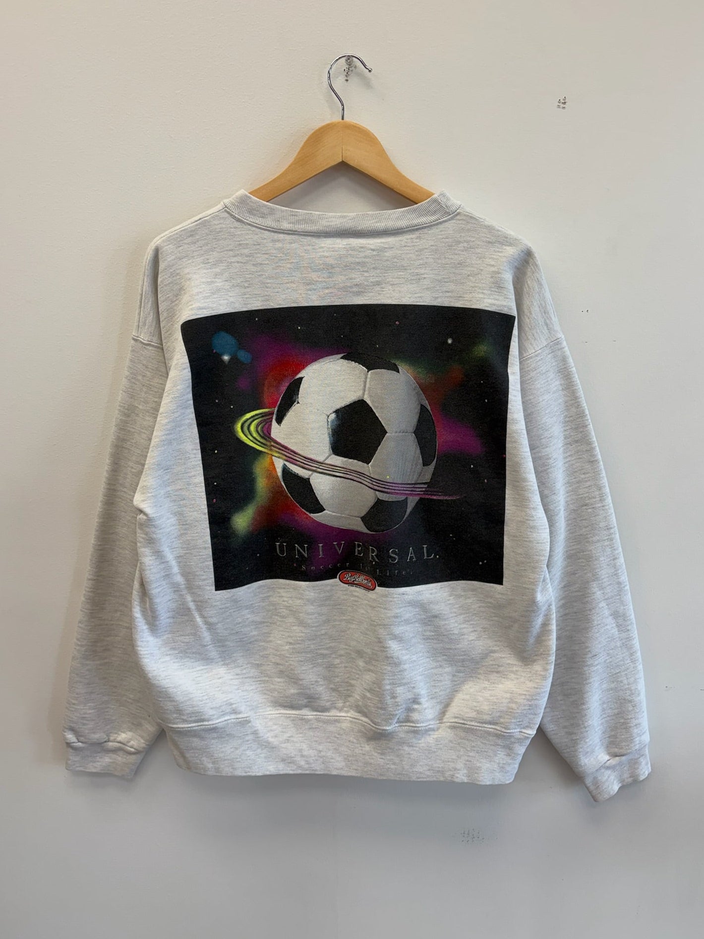(XL) Vintage Cosmic Soccer is Life Universal Crewneck