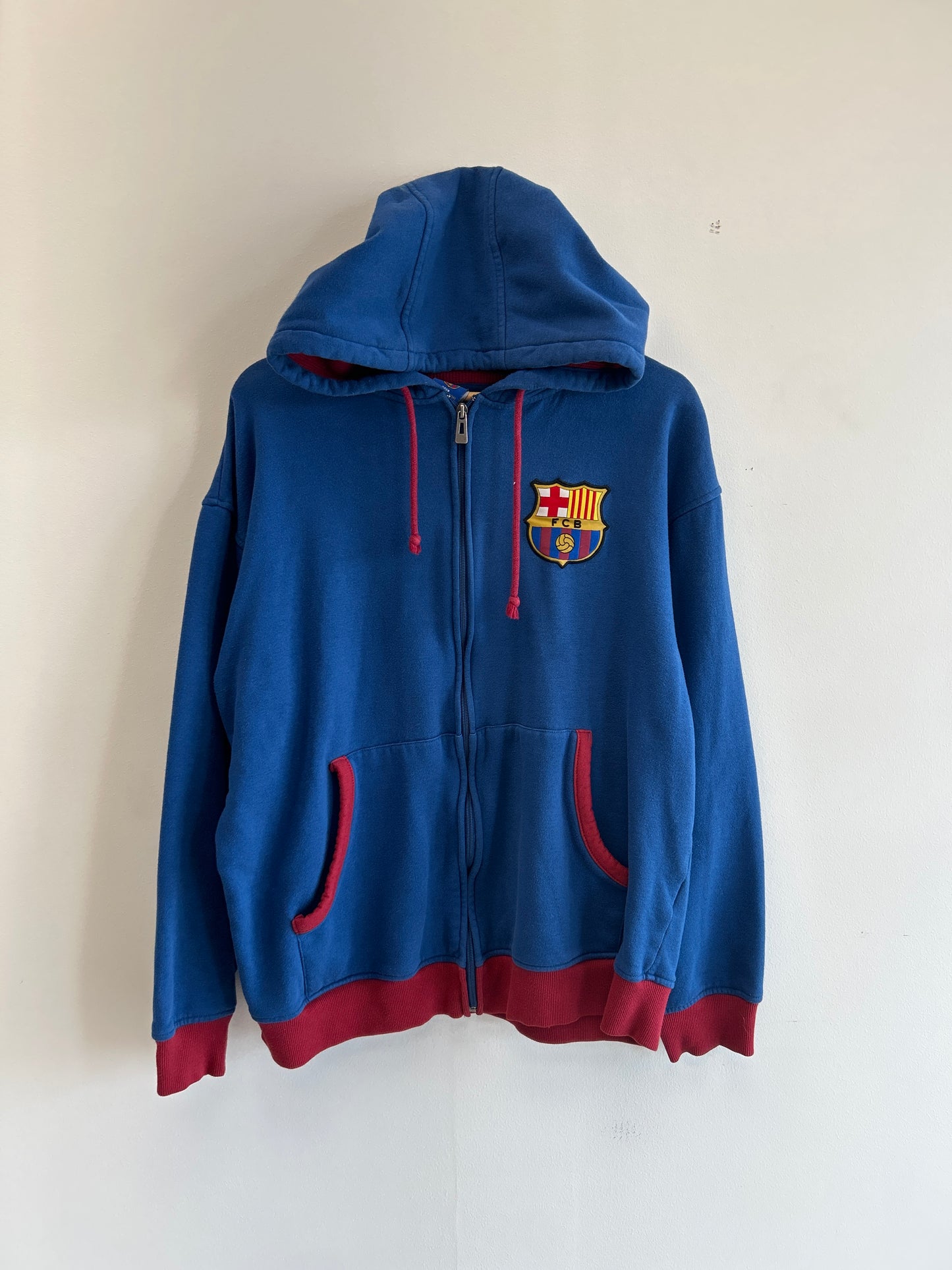 (XL) Vintage Barcelona Zip-Up Hoodie