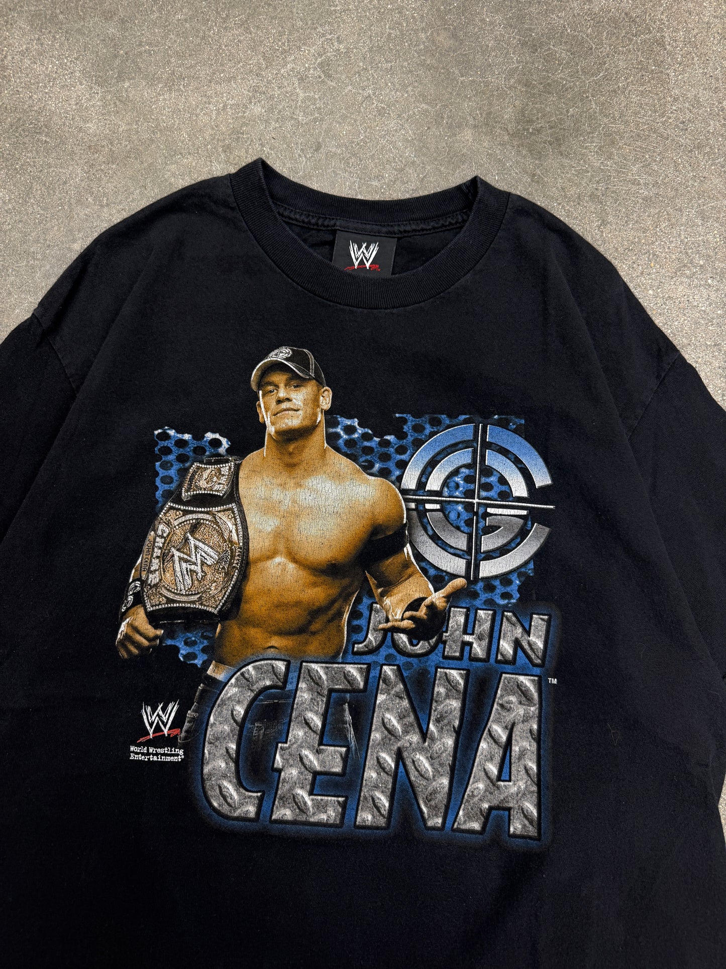 (L) Vintage WWE John Cena Chain Gang Tee Shirt