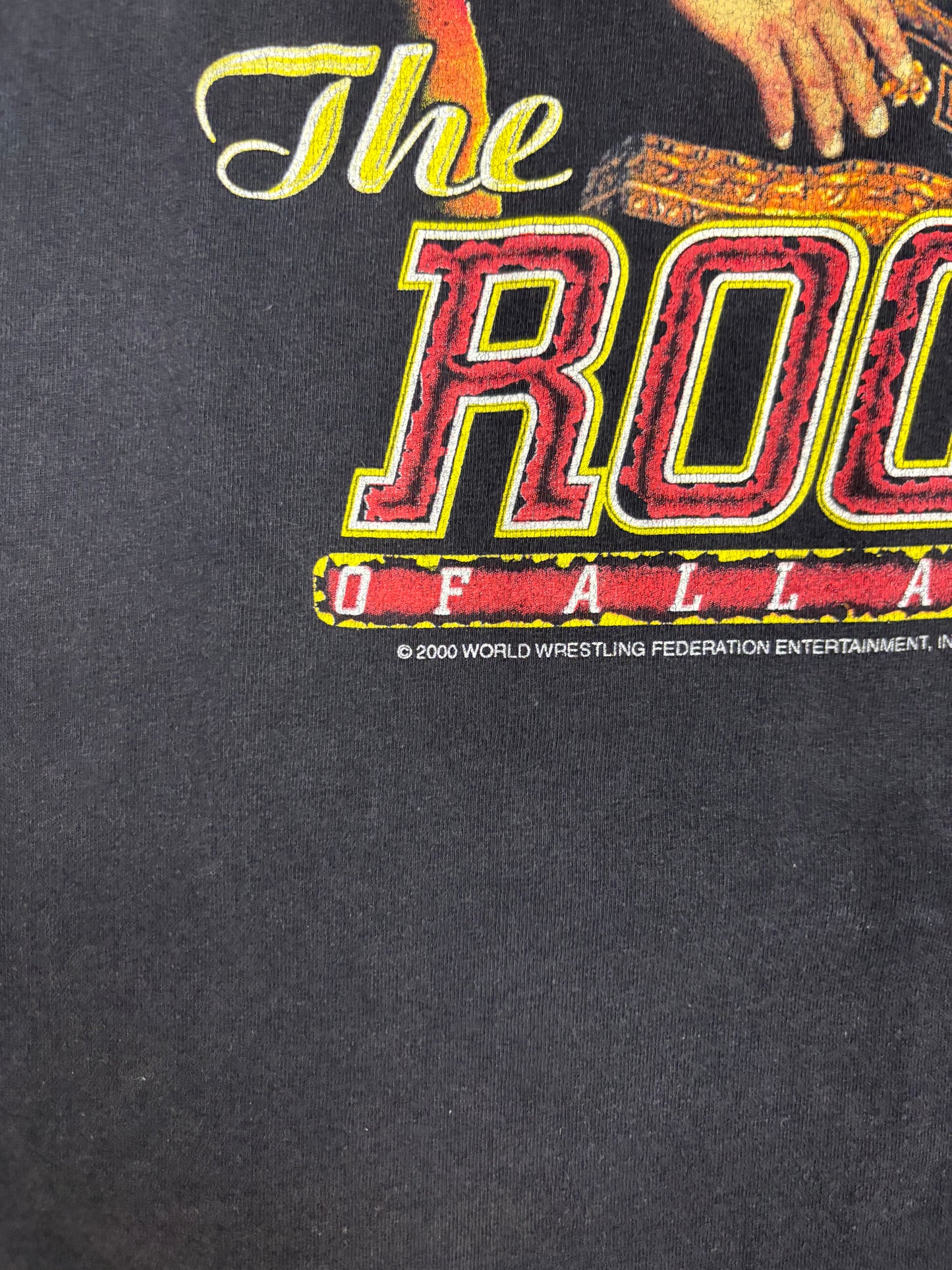 (L) Vintage 2000 WWF The Rock of All Ages T-Shirt