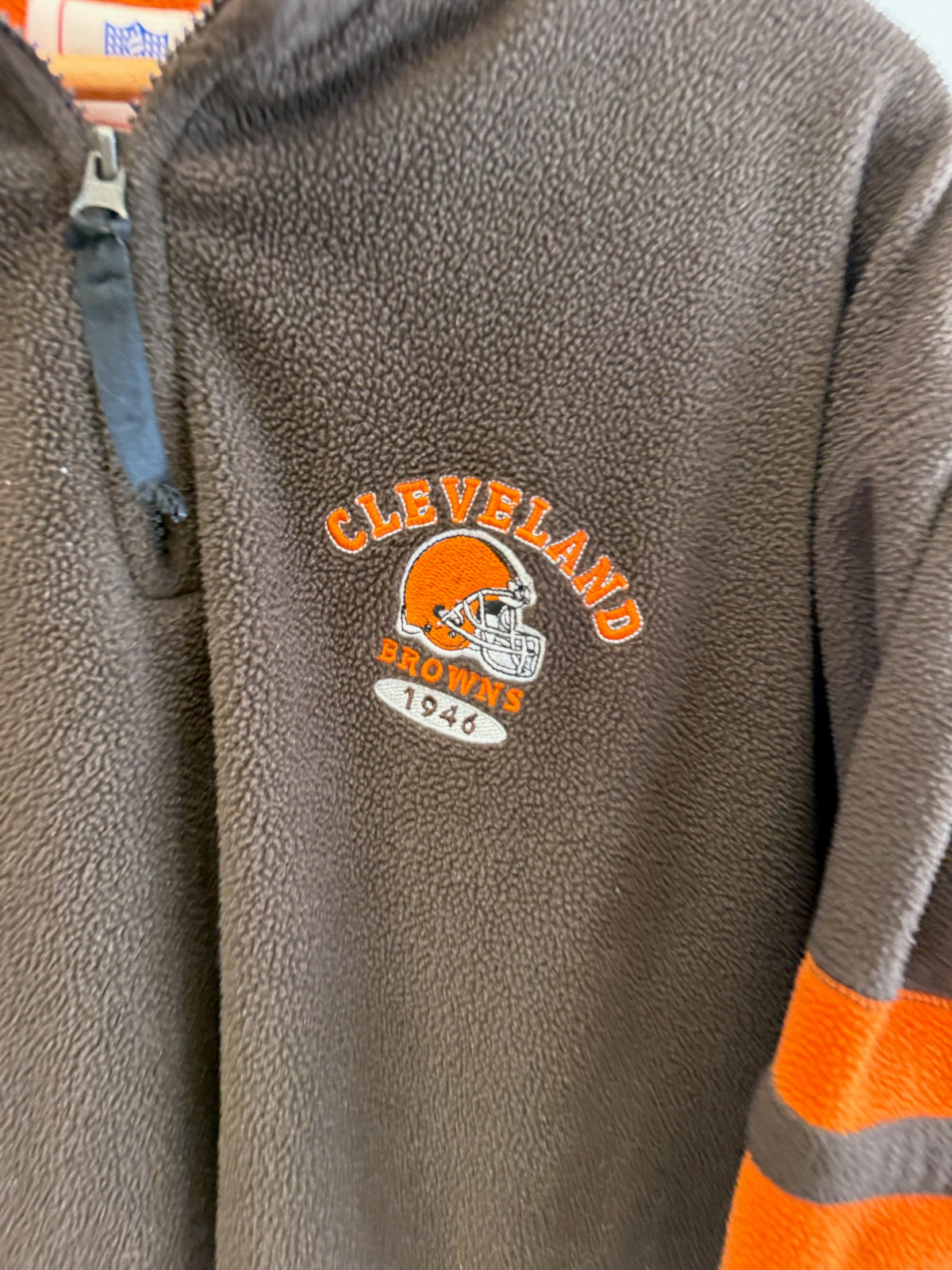 (L) Cleveland Browns Fleece Quarterzip