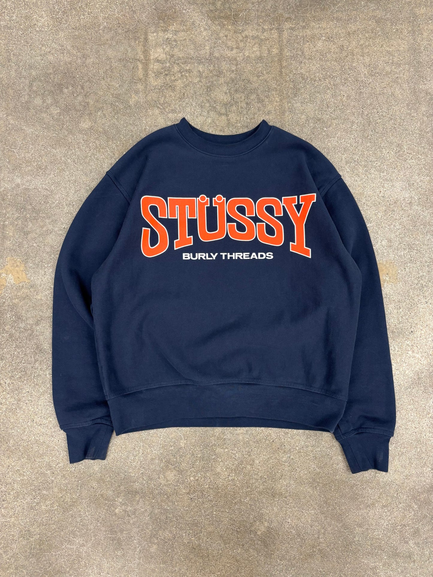 (L) Vintage Stussy Burly Threads Crewneck Sweatshirt