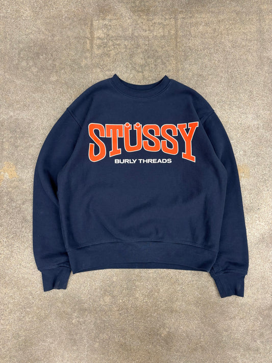 (L) Vintage Stussy Burly Threads Crewneck Sweatshirt