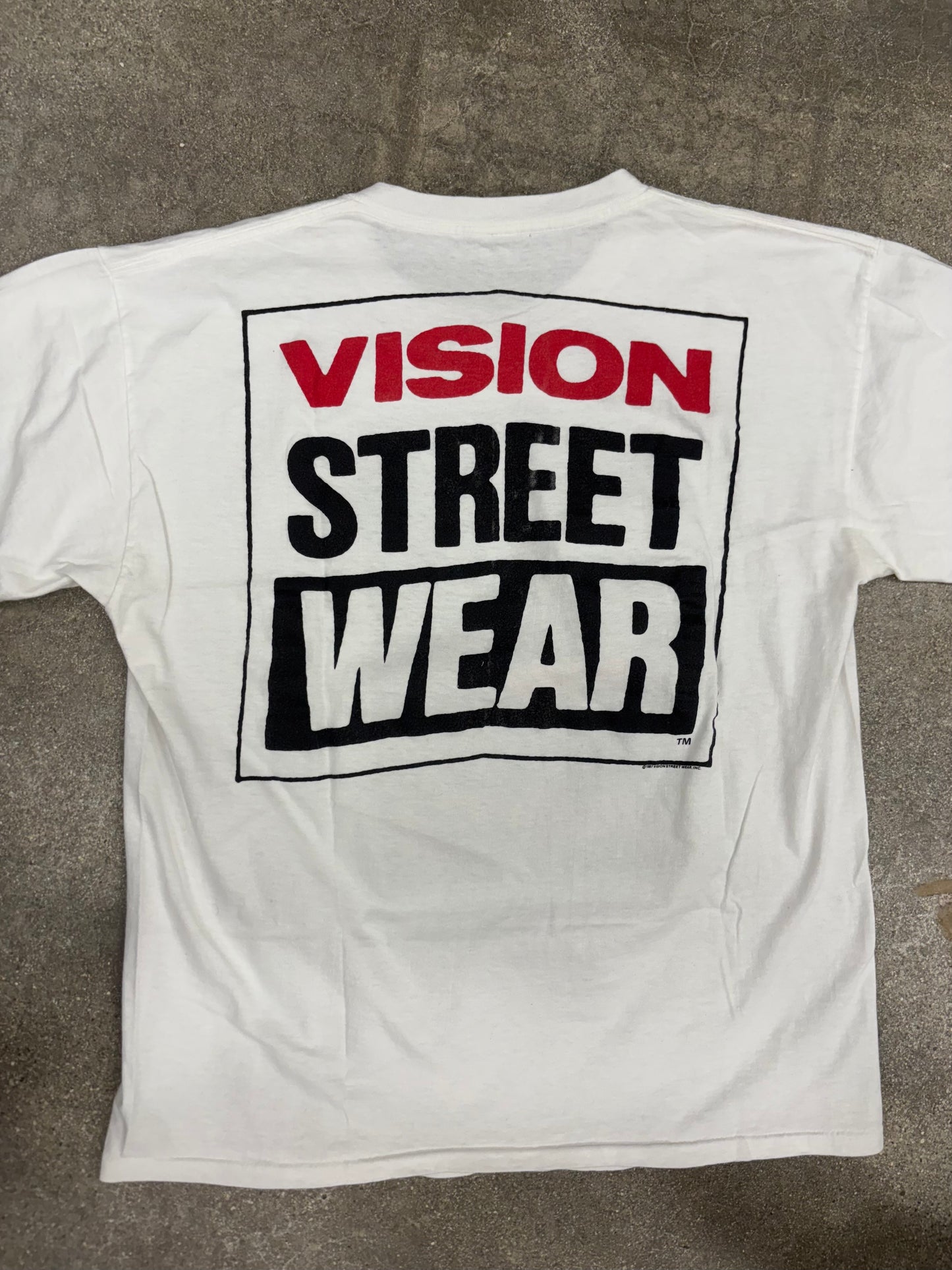 (XL) Vintage 1987 Vision Streetwear x A Nightmare on Elm Street 4 Collab Movie Promo Tee Shirt