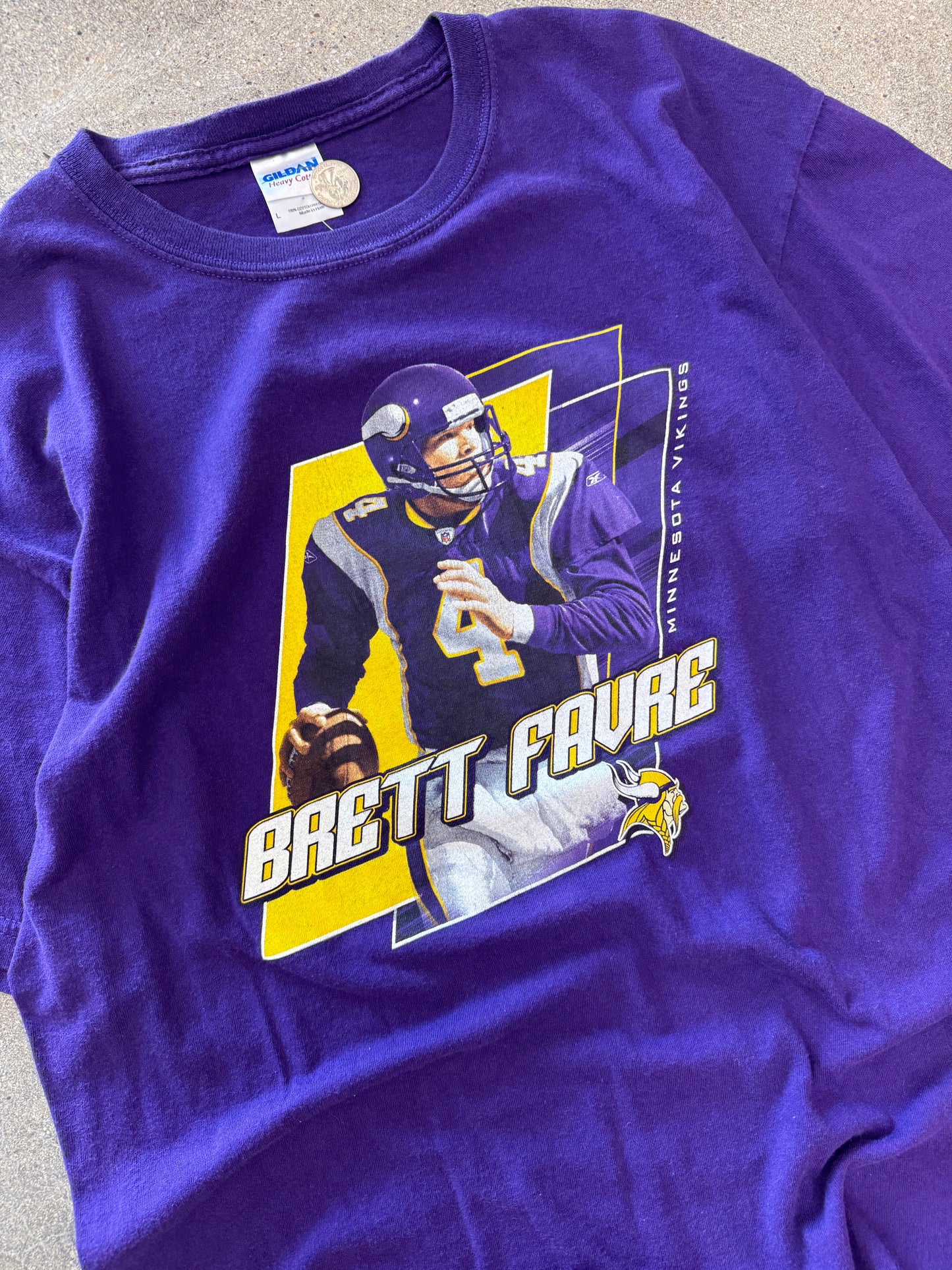 (L) Vintage Brett Favre Vikings Tee