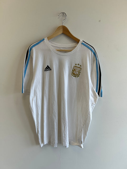 (L) Adidas Argentina DNA 3 stripes shirt