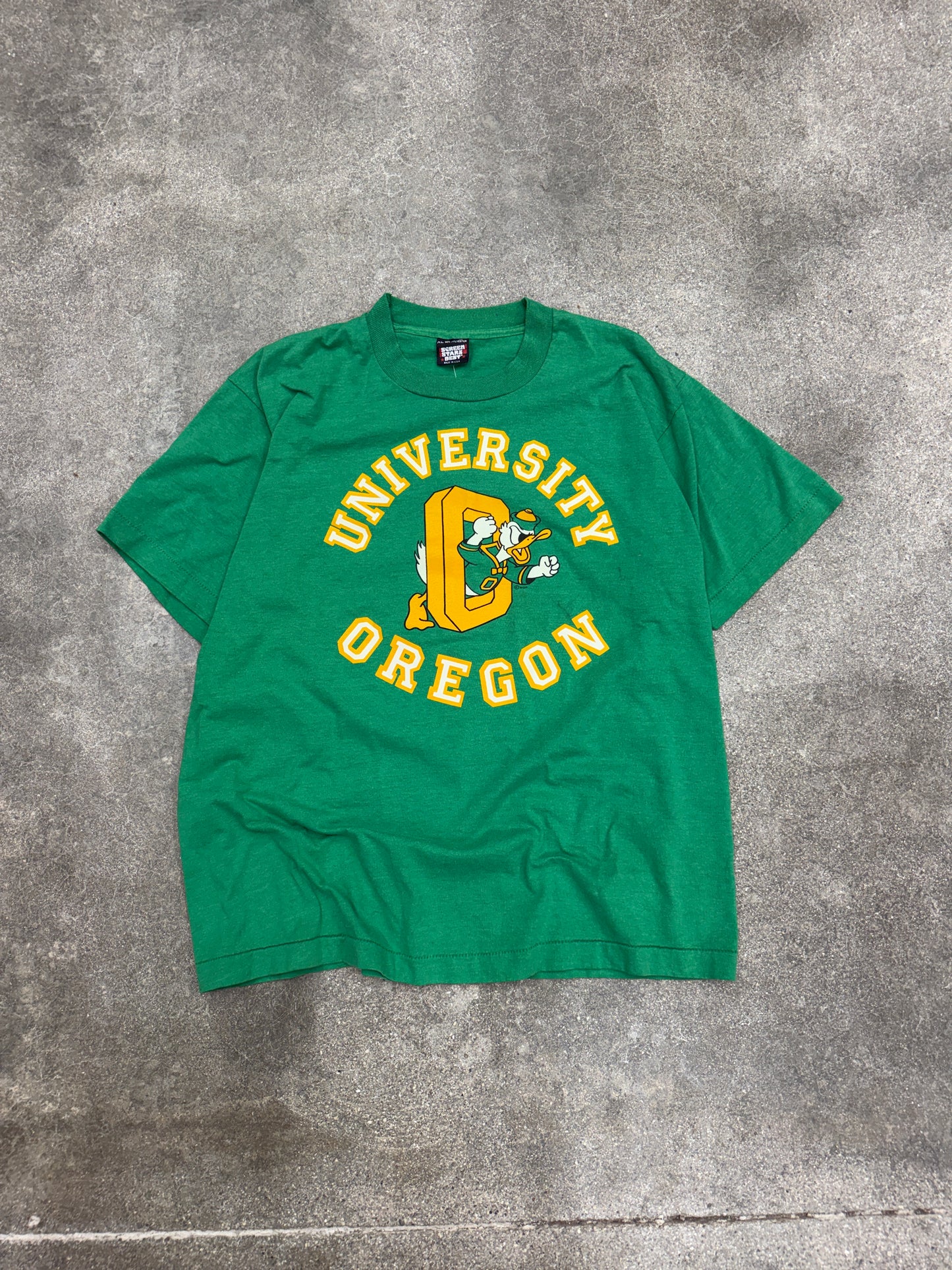 (L) Vintage University of Oregon Ducks Donald Duck Tee Shirt