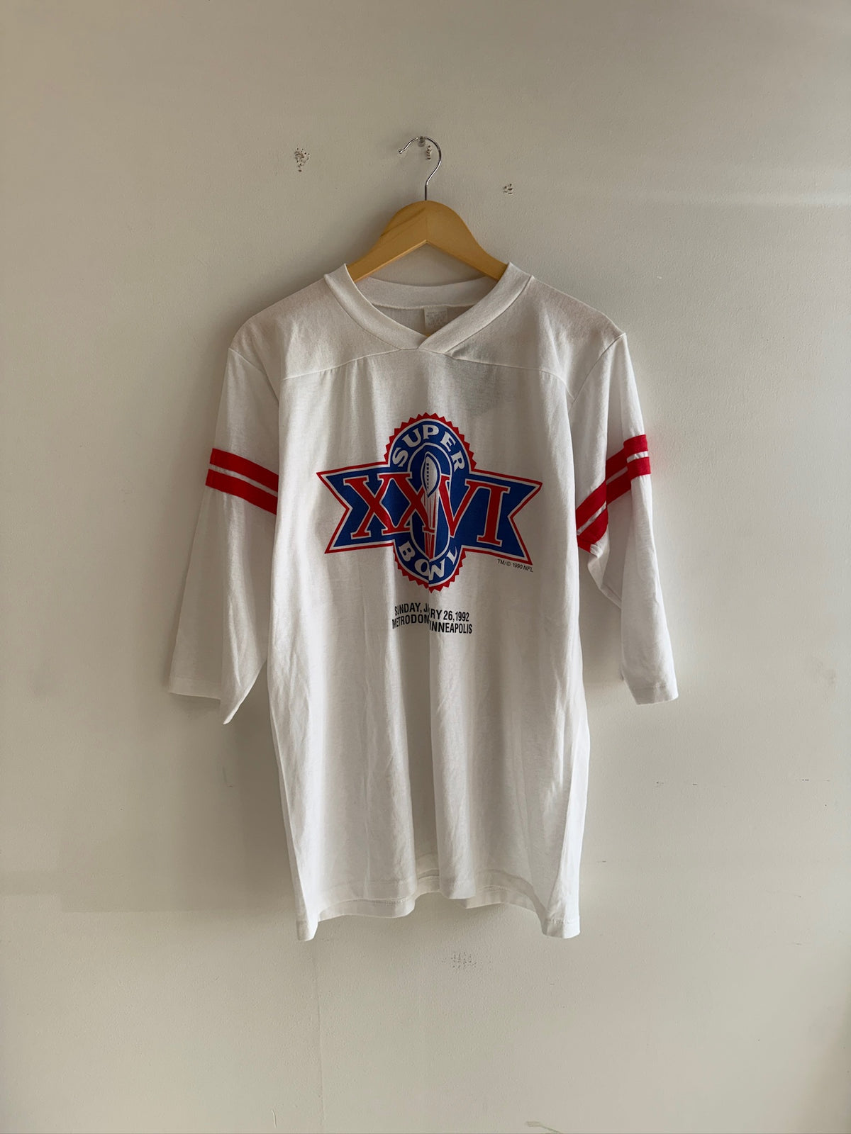 (M) 1992 Superbowl XXVI Football Shirt