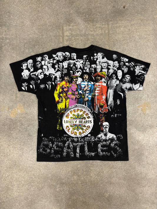 (XL) Vintage 90s Hanes Heavyweight Beatles AOP T-Shirt