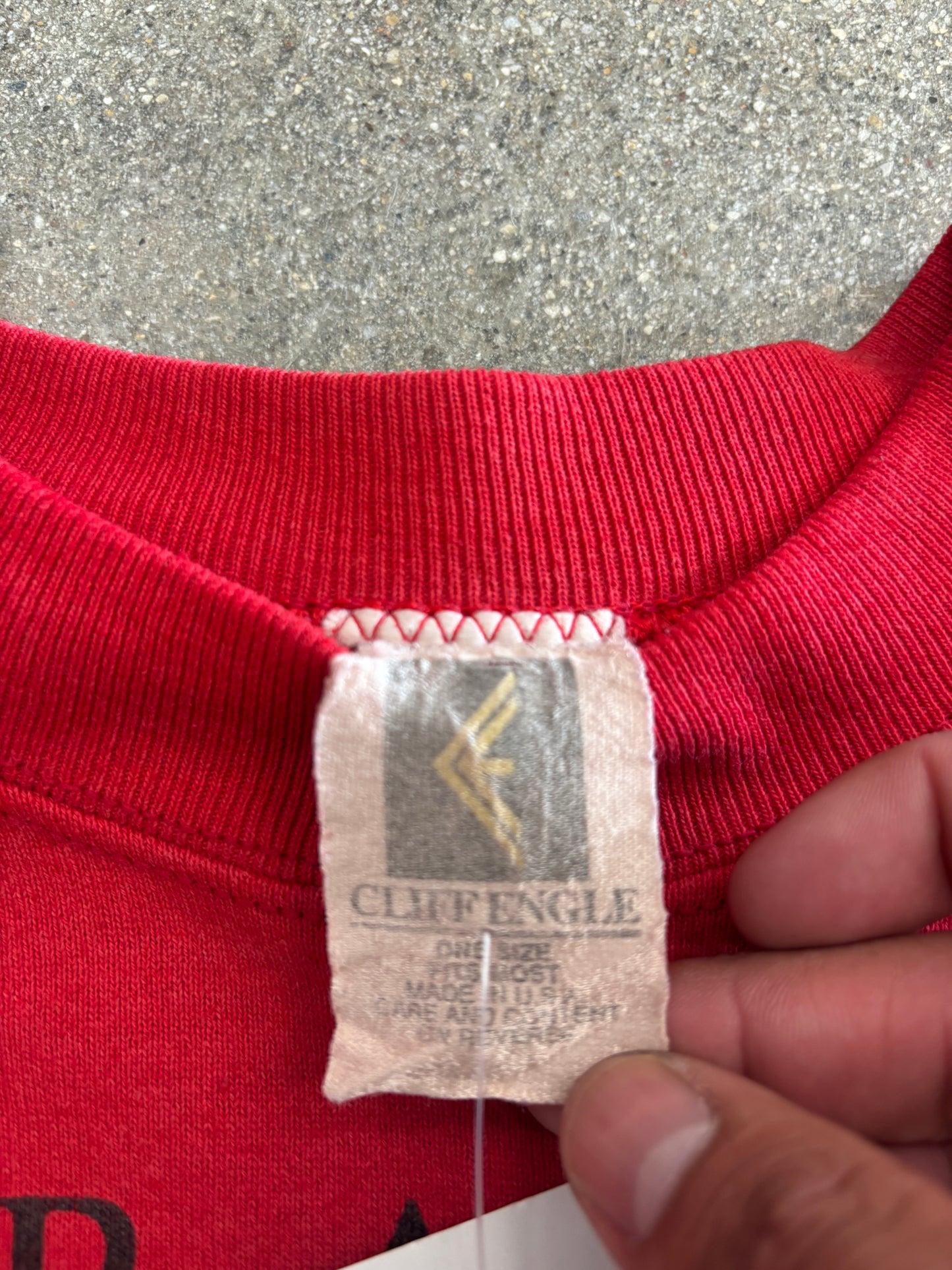 (L) Vintage 90s San Francisco 49ers Spellout Red Crewneck