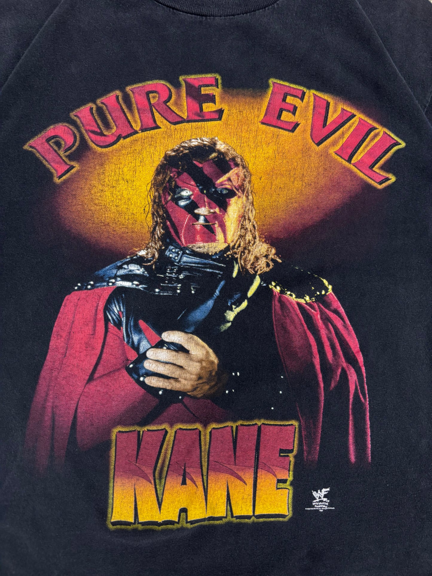 (L) Vintage 1998 WWF Kane “Pure Evil” Faded Black T-Shirt