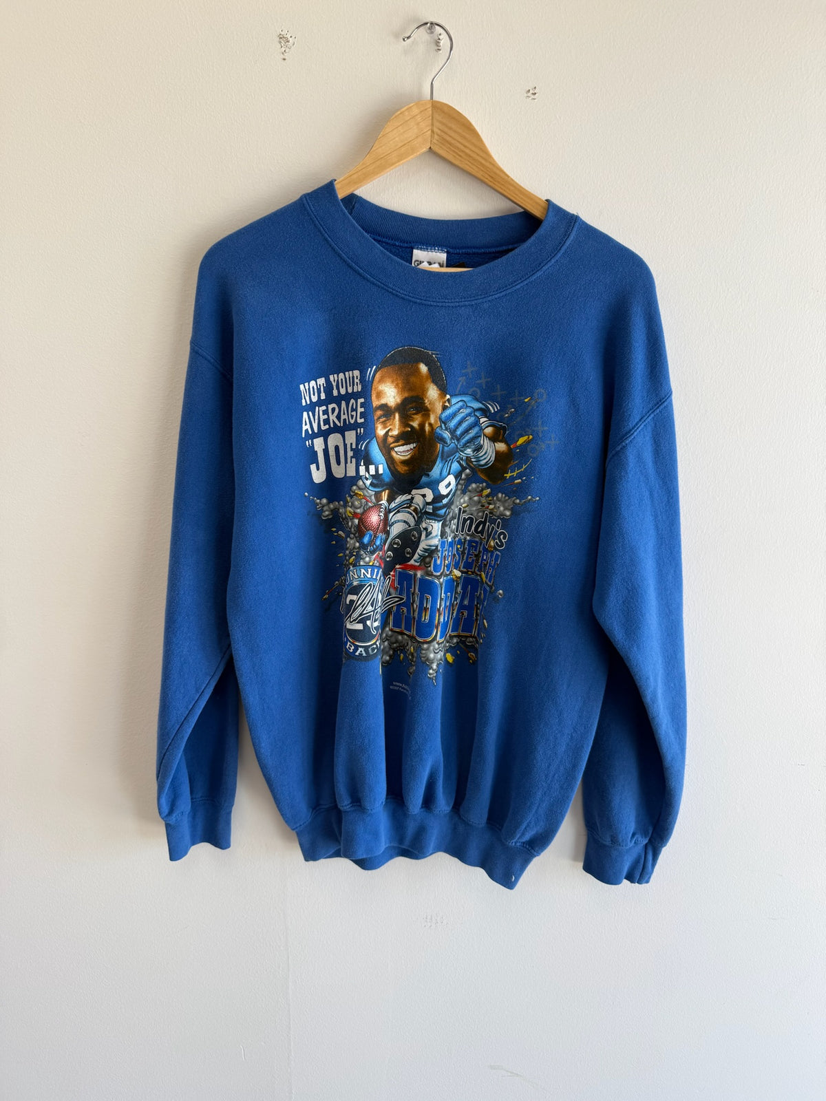 (M) Joseph Addai Colts Caricature Crewneck